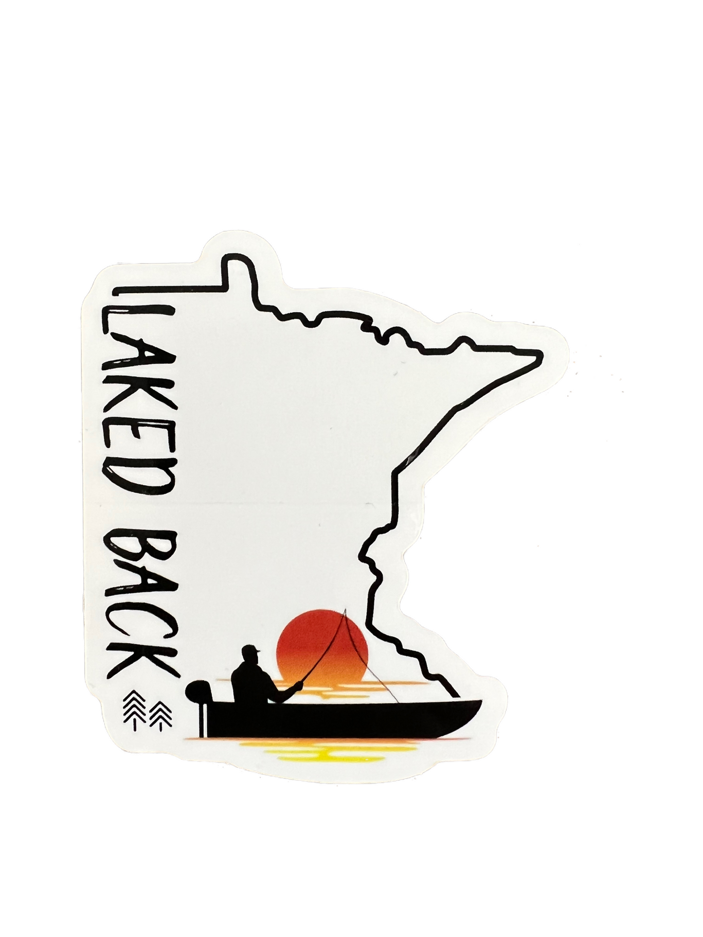 Laked Back Sticker