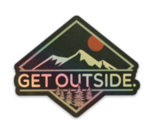 GET OUTSIDE HOLOGRAPHIC STICKER